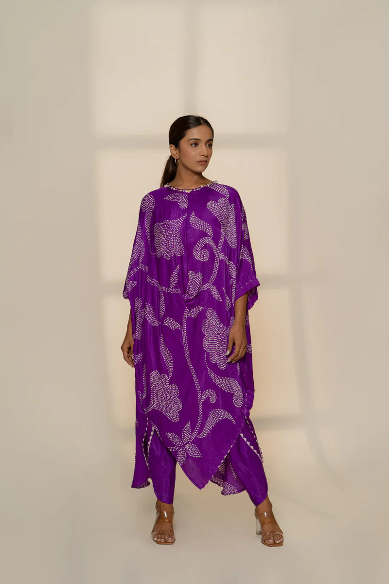 IKEBANA SET-PURPLE silk by Dyelogue in purple color for women Worldwide
