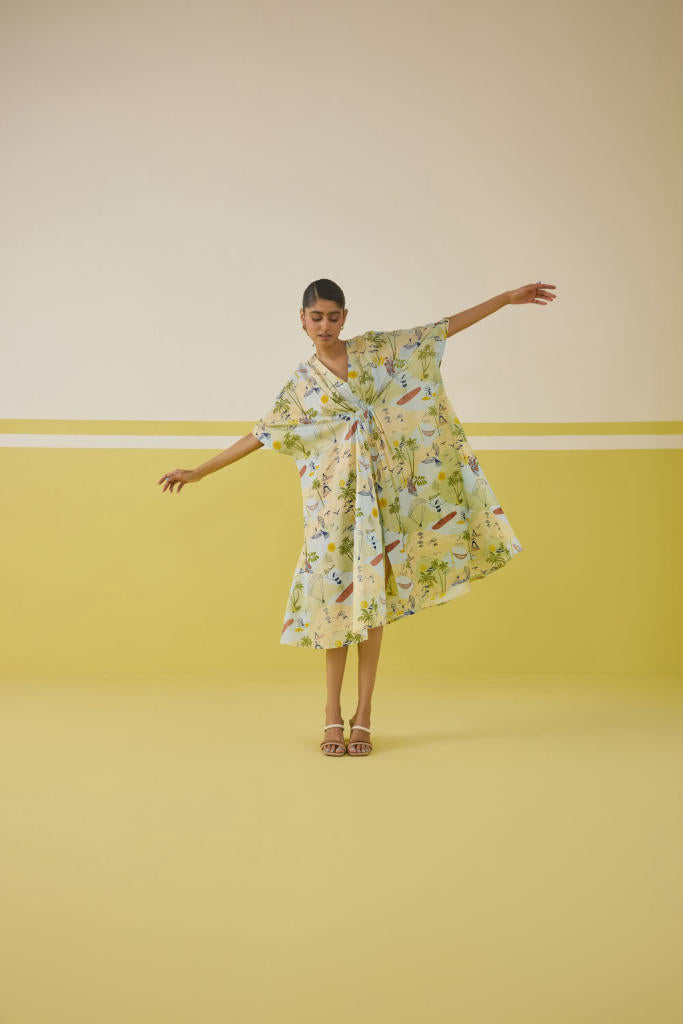 Palmy Summer Lyocell Kaftan Dress mul by SUI in multi color for women Worldwide