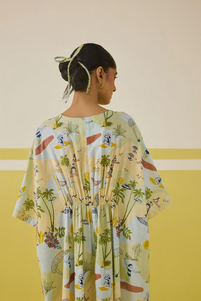 Palmy Summer Lyocell Kaftan Dress mul by SUI in multi color for women Worldwide