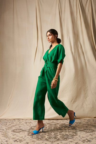 Panna Linen Wrapped Jumpsuit