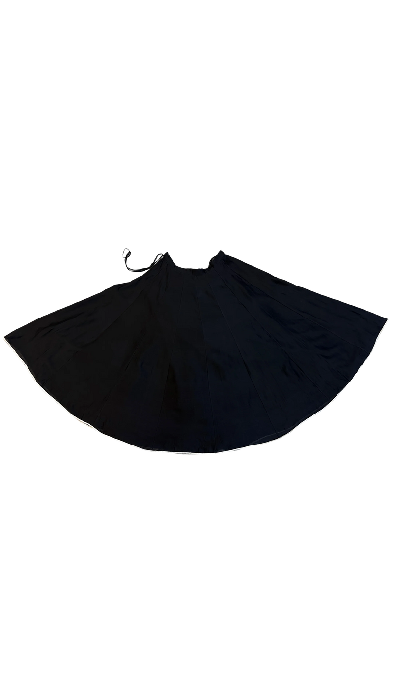Para Sol Skirt-Black chanderi skirt by Ka-Sha in black for women Worldwide