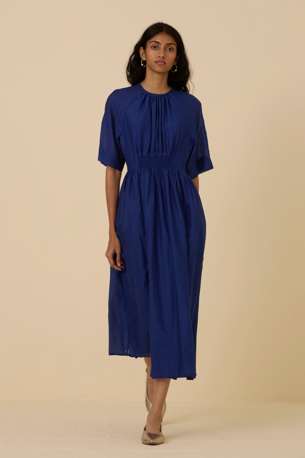 Parina Royal Blue Midi Dress