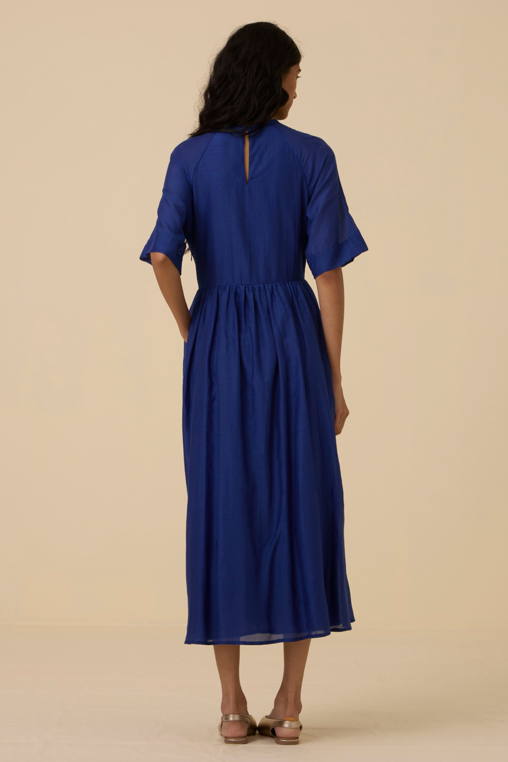 Parina Royal Blue Midi Dress