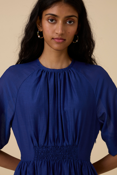 Parina Royal Blue Midi Dress