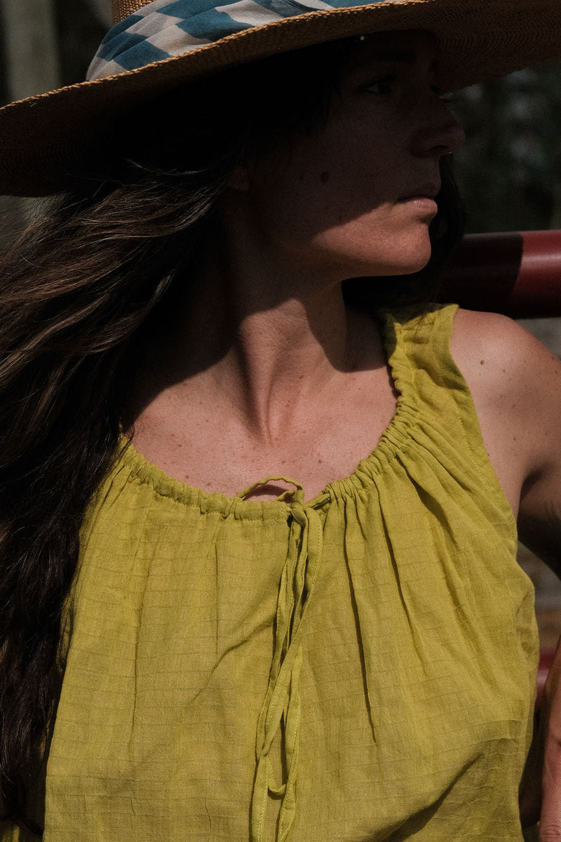 Alice's top - Parrot green by World of Crow in green color for women Worldwide