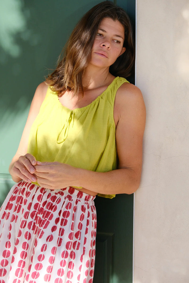Alice's top - Parrot green by World of Crow in green color for women Worldwide