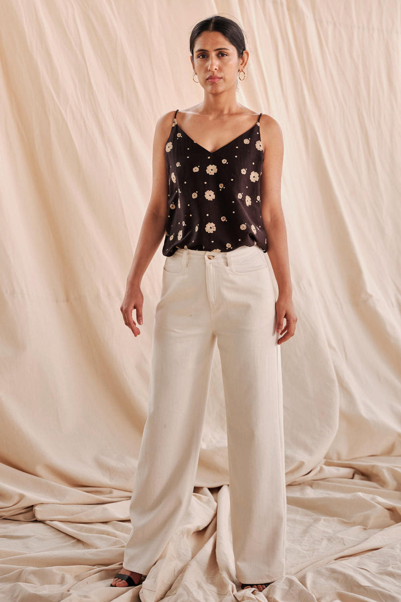 Pavlova Trousers cotton by The Summer House in white color for women Worldwide
