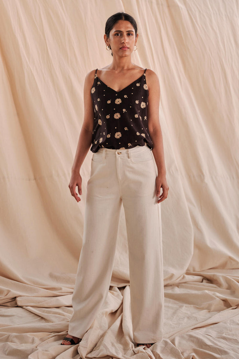 Pavlova Trousers cotton by The Summer House in white color for women Worldwide