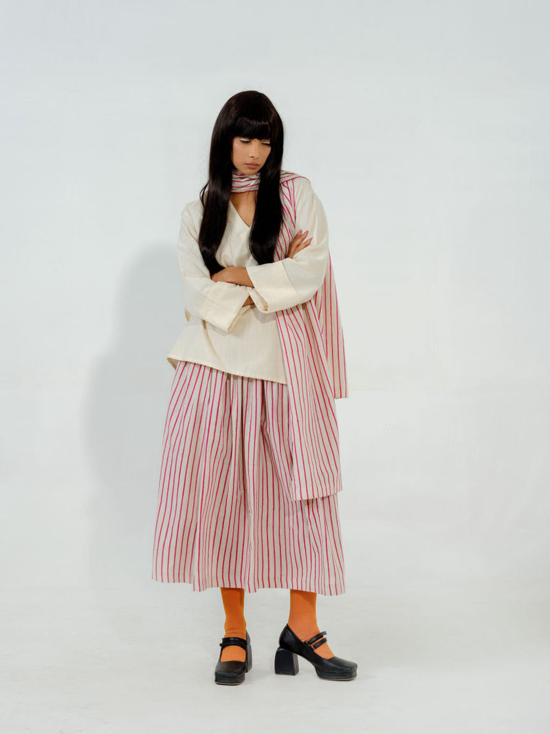 Pepper Top cotton matty tops and shirts by Stoique in natural, pink for women Worldwide