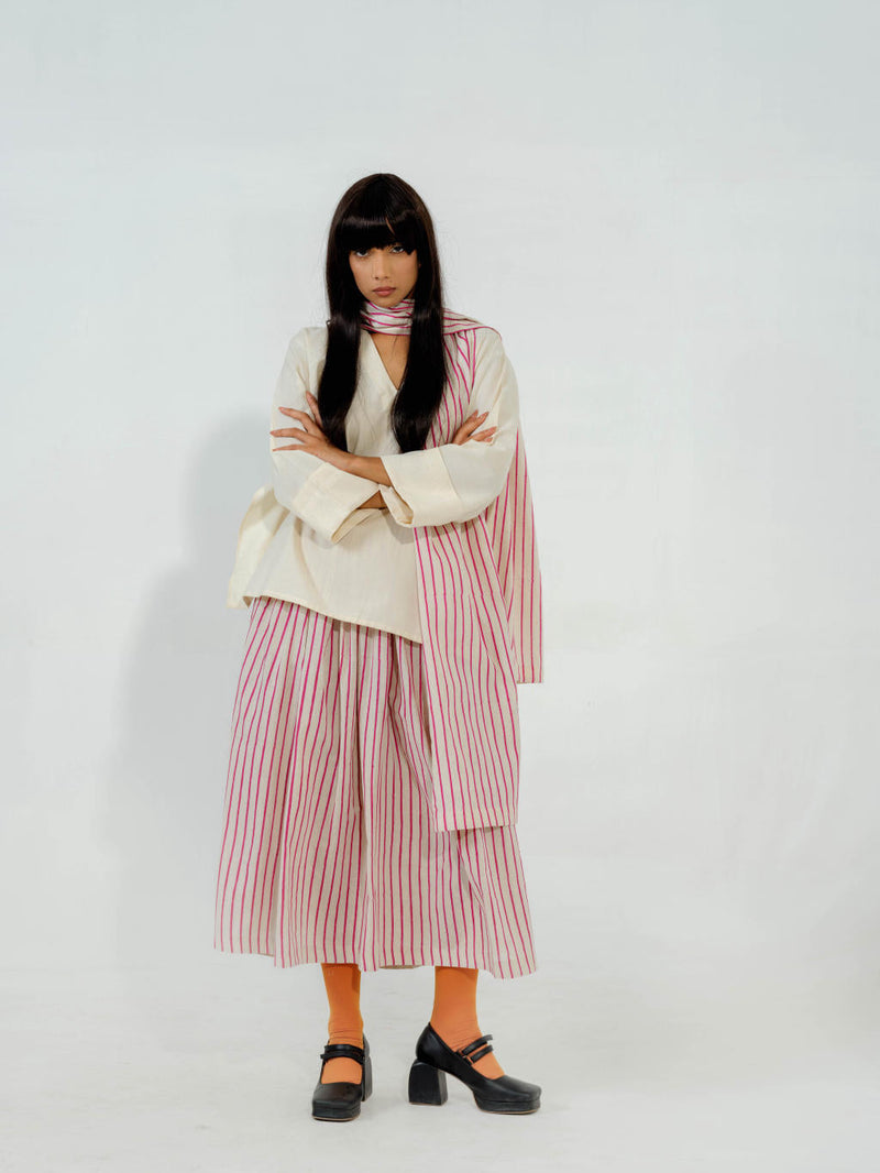 Pepper Top cotton matty tops and shirts by Stoique in natural, pink for women Worldwide