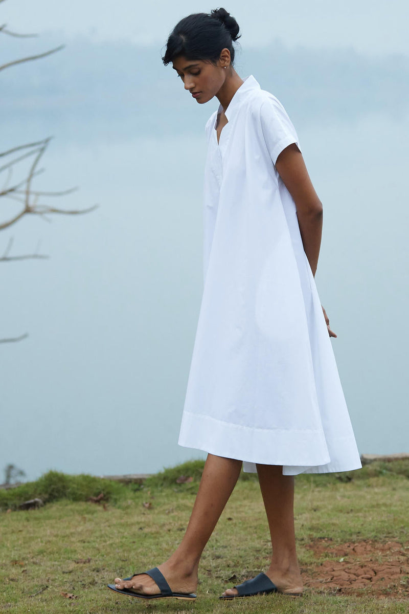 Pina Dress poplin by The Summer House in white color for women Worldwide
