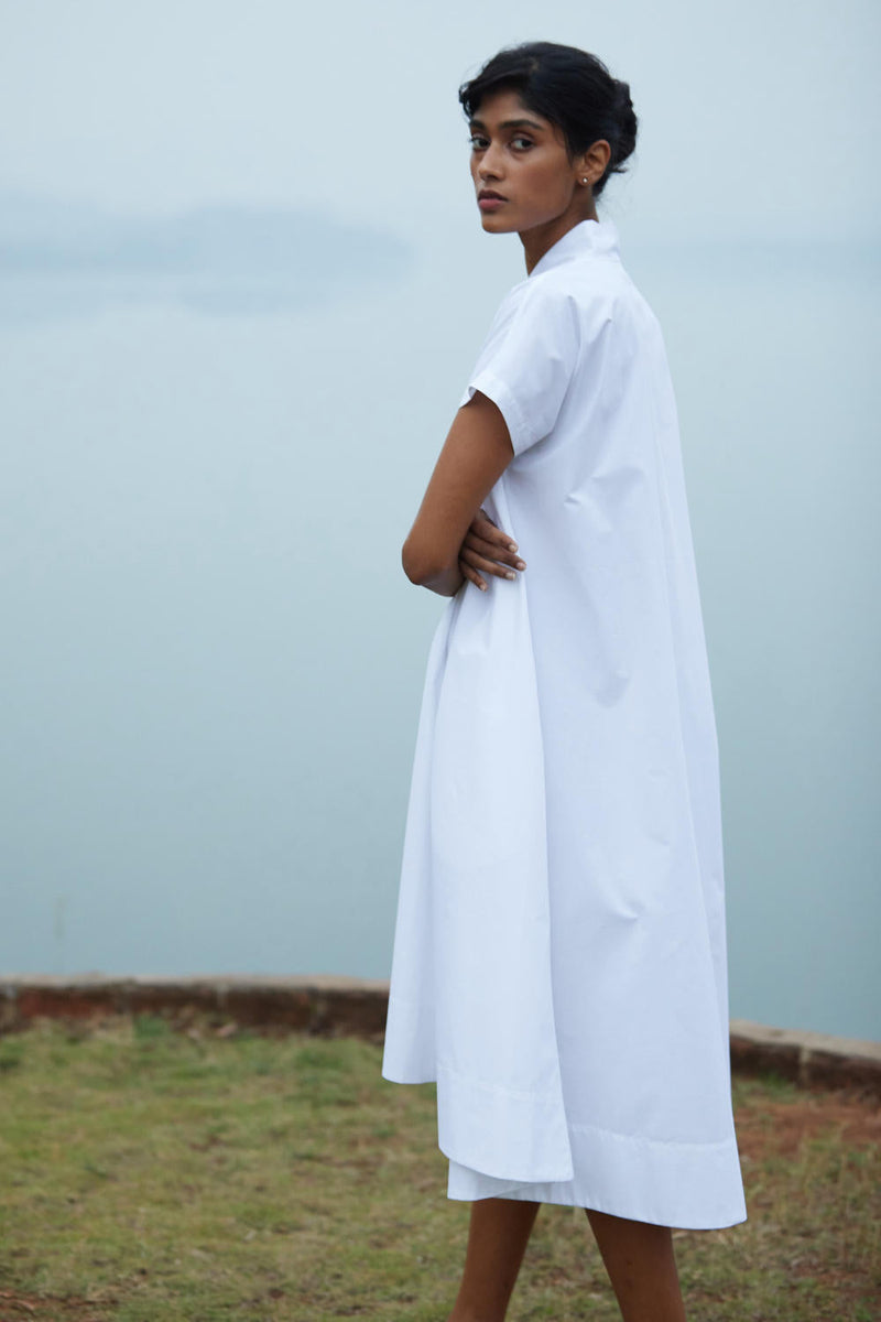 Pina Dress poplin by The Summer House in white color for women Worldwide