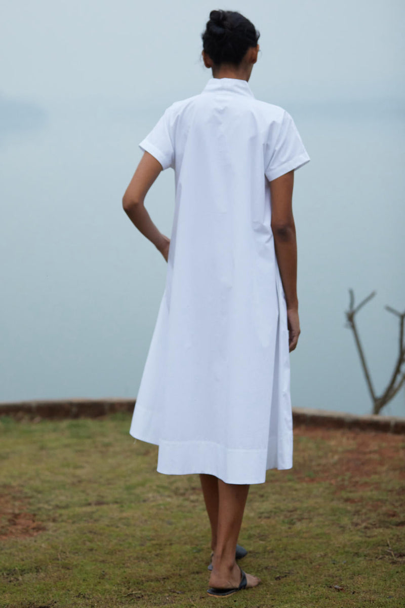 Pina Dress poplin by The Summer House in white color for women Worldwide