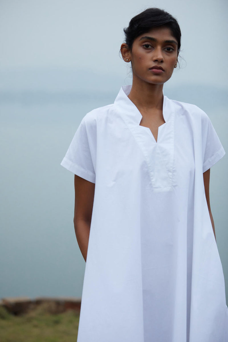 Pina Dress poplin by The Summer House in white color for women Worldwide
