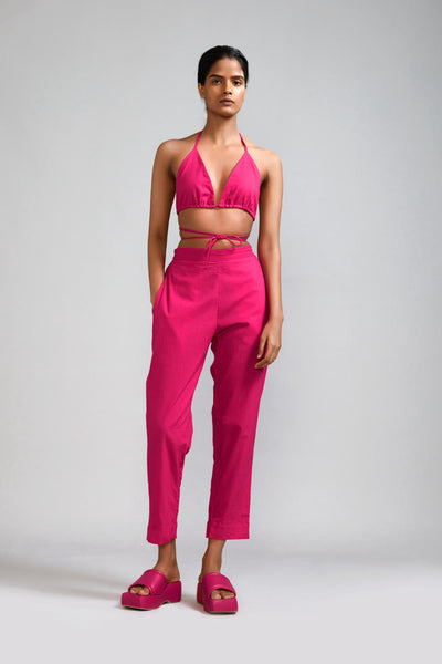 Pink Overlap Bralette & SE Pants Set (2 PCS)