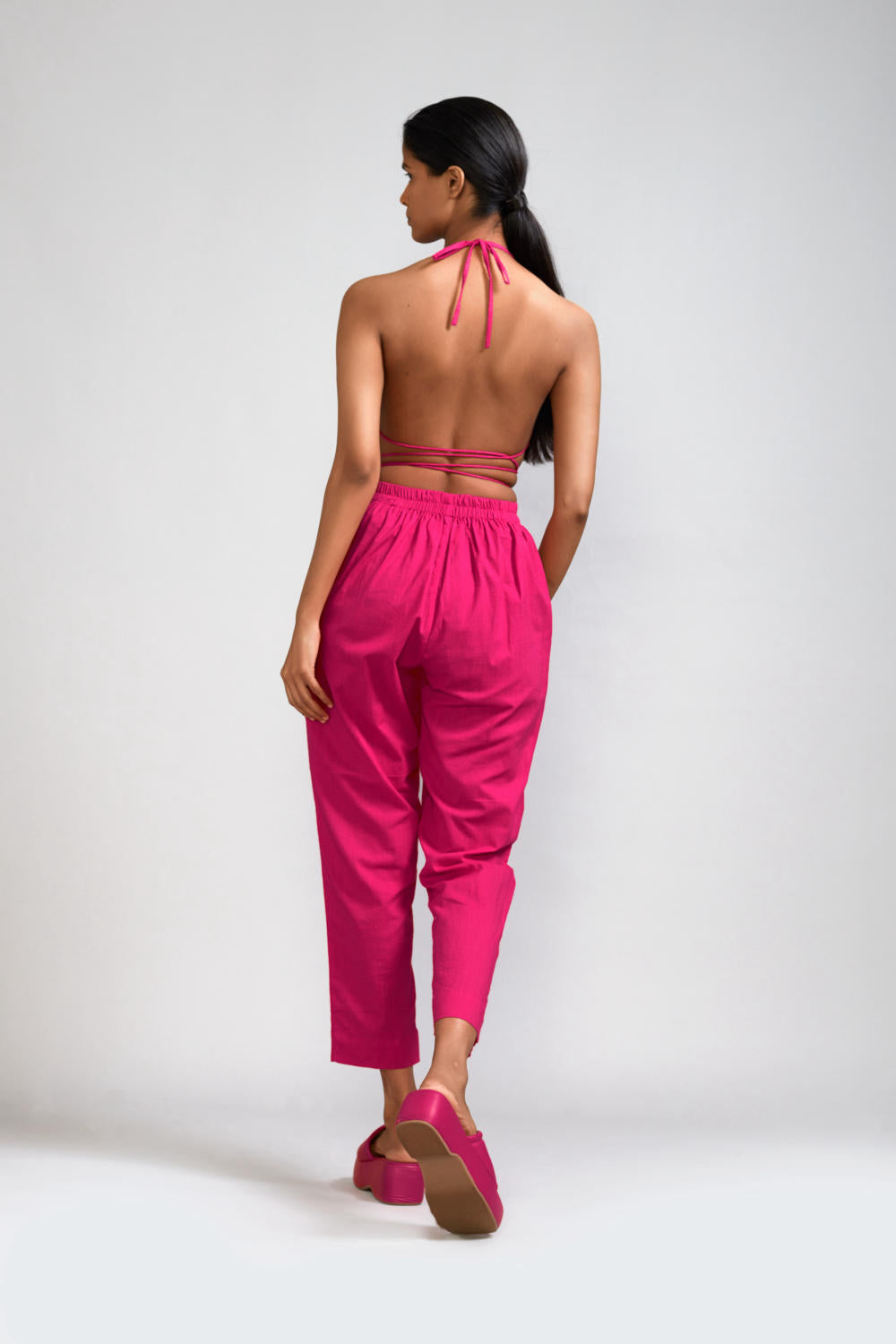 Pink Overlap Bralette & SE Pants Set (2 PCS)