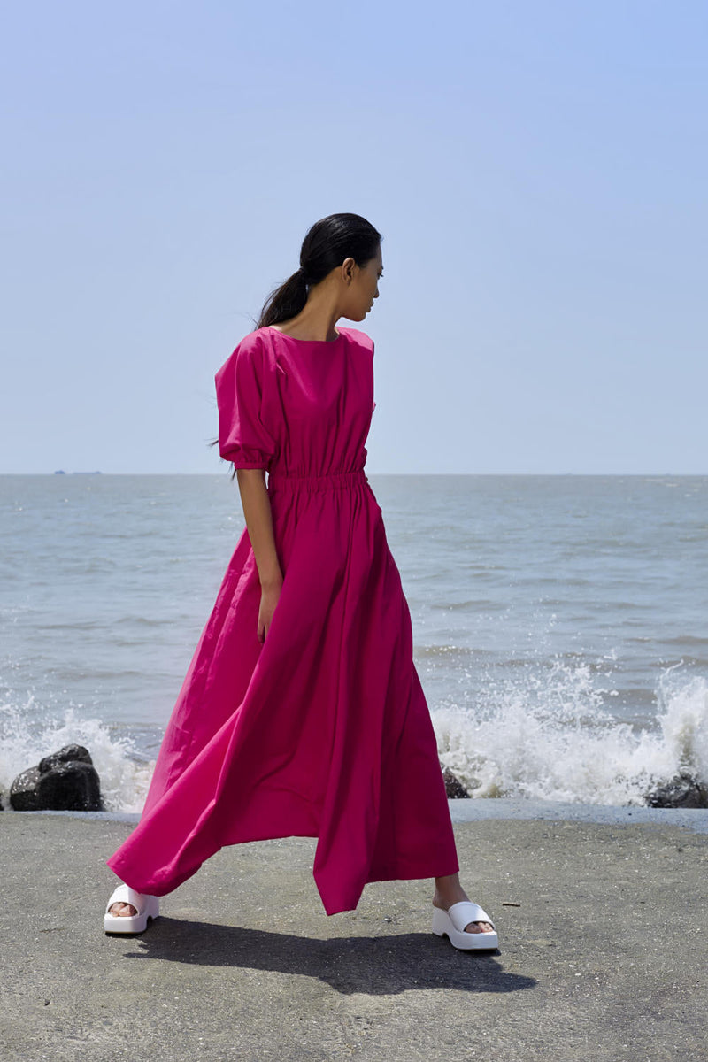Pink Sphara Jumpsuit Jumpsuits by Mati in neon color for women Worldwide