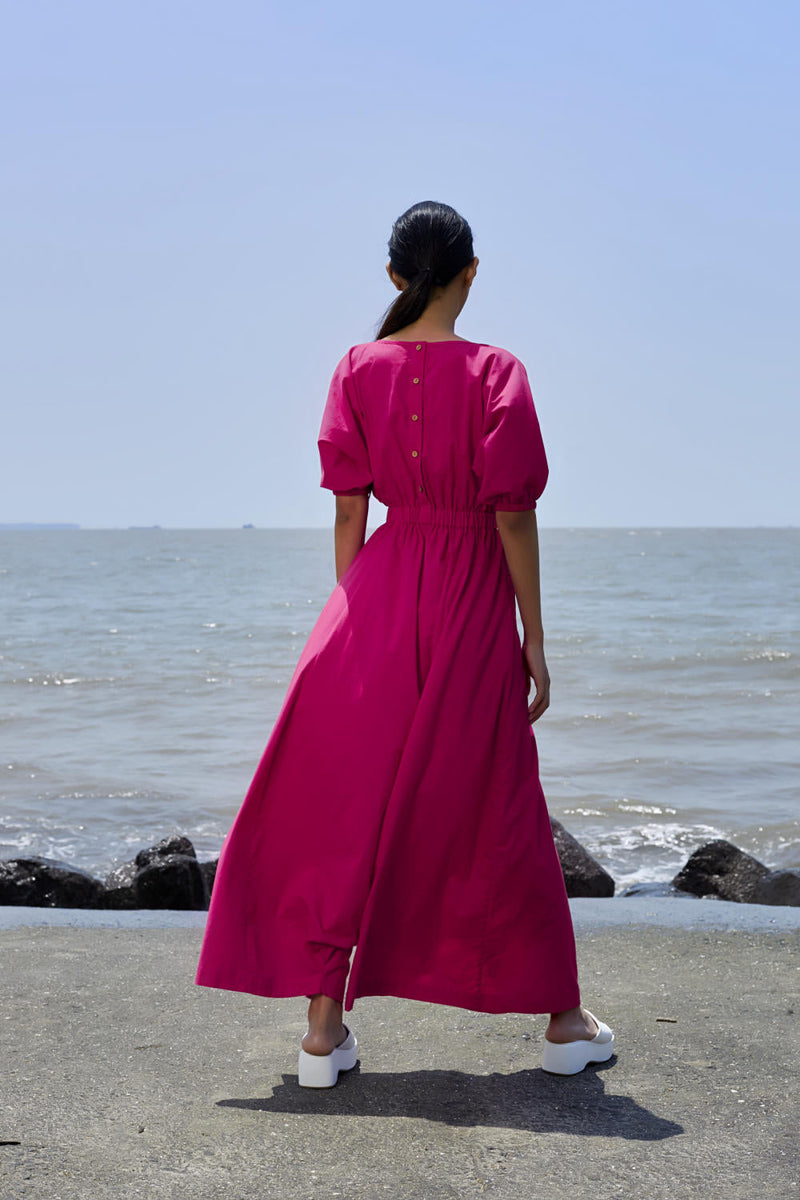 Pink Sphara Jumpsuit Jumpsuits by Mati in neon color for women Worldwide