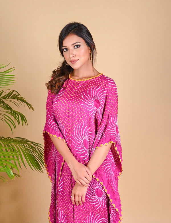 SURAJ KAFTAN-FUSCHIA PINK