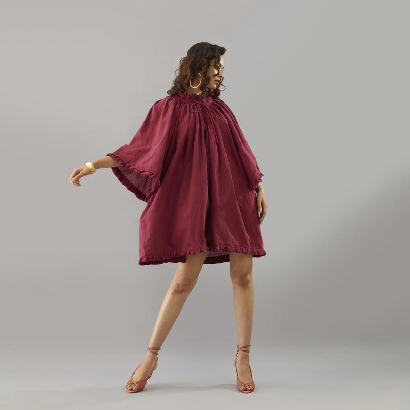 Poipu Ruffled dress cotton by Moborr for women Worldwide