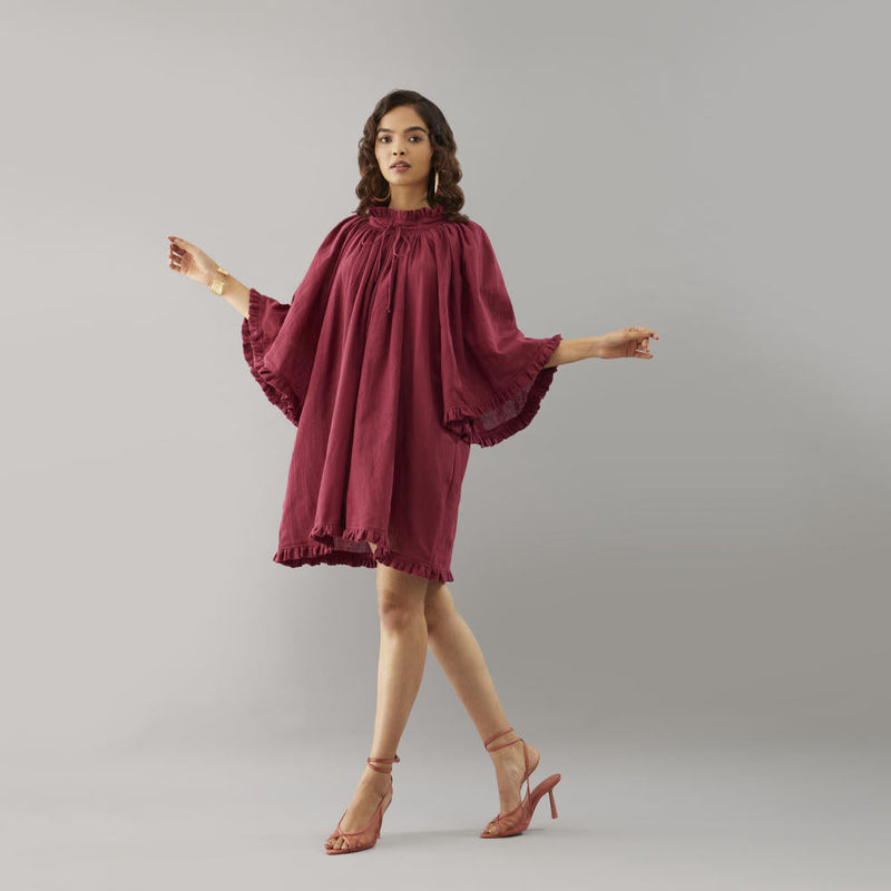 Poipu Ruffled dress cotton by Moborr for women Worldwide