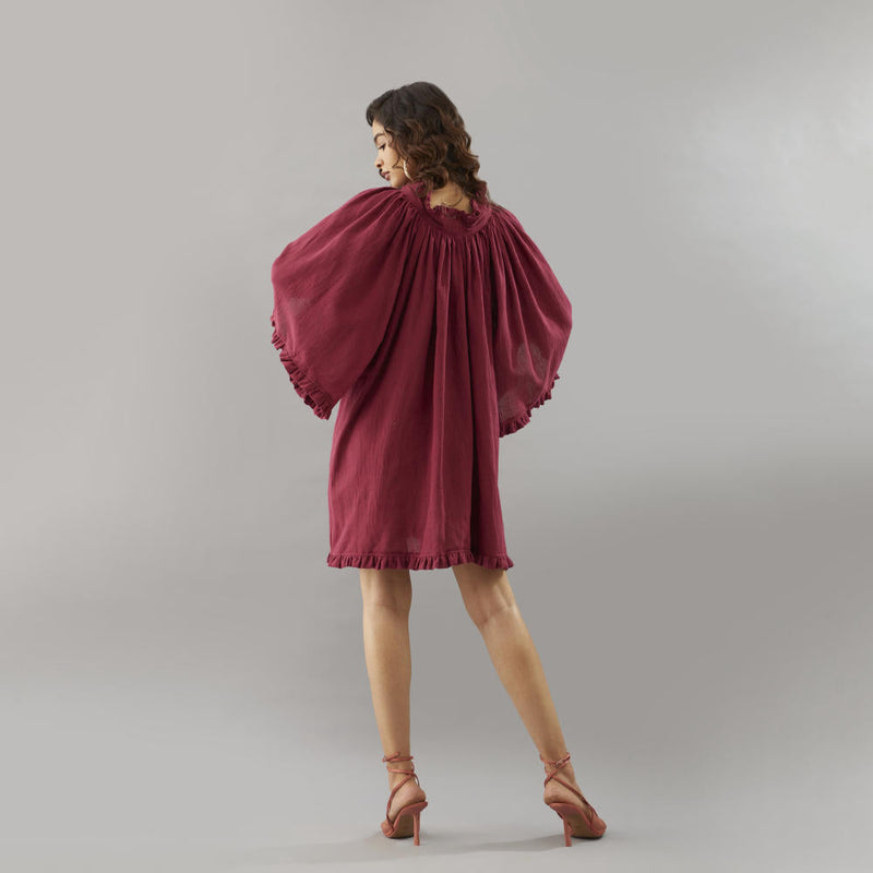 Poipu Ruffled dress cotton by Moborr for women Worldwide
