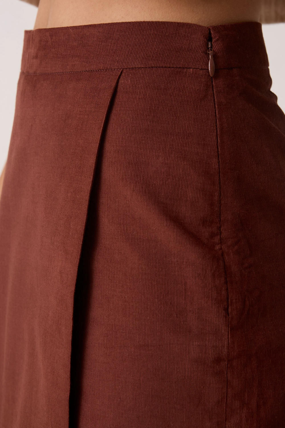 Polina Brown Corduroy Skort Set