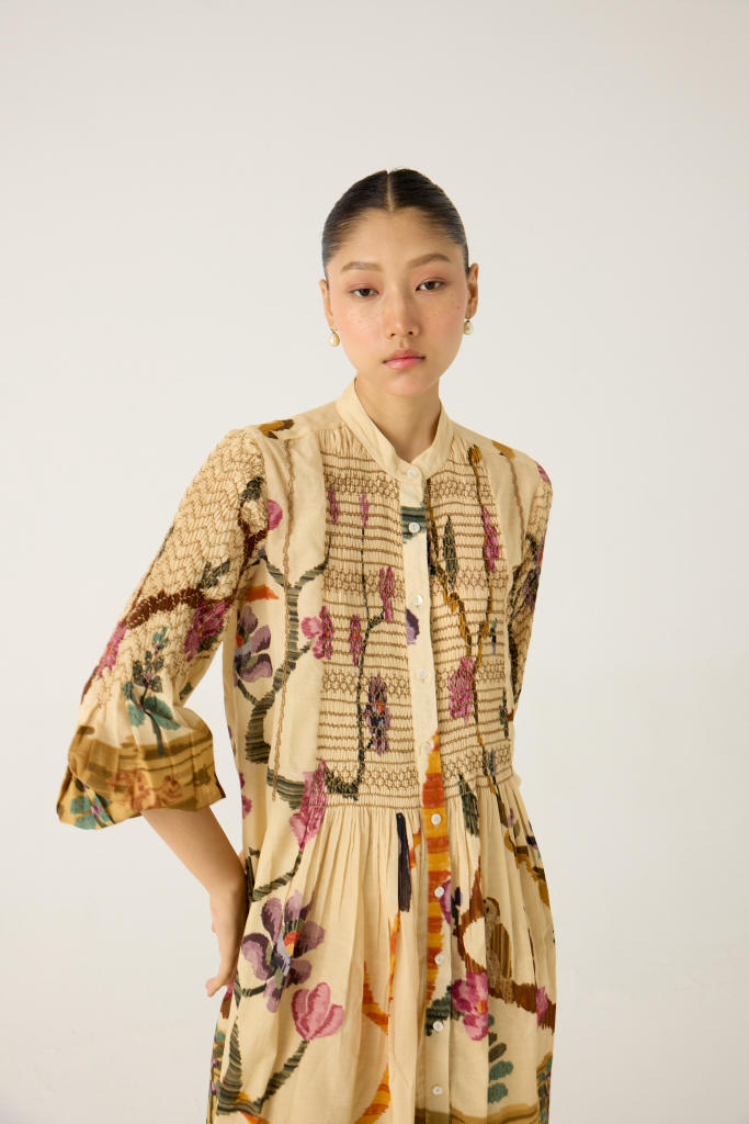 PORTO DRESS-SAFARI cotton by CORD in multi for women Worldwide