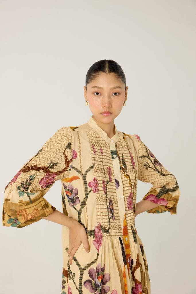 PORTO DRESS-SAFARI cotton by CORD in multi for women Worldwide
