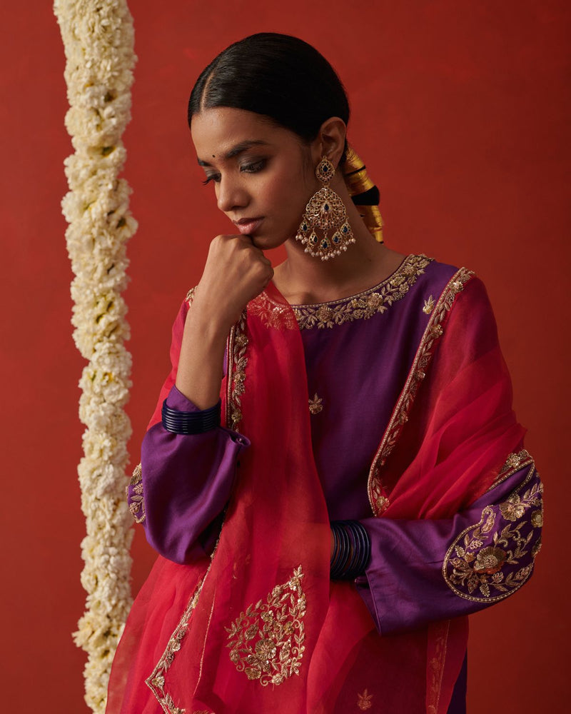 QURBAAN DUPATTA banarasi by Rashika Mittal in red color for women Worldwide