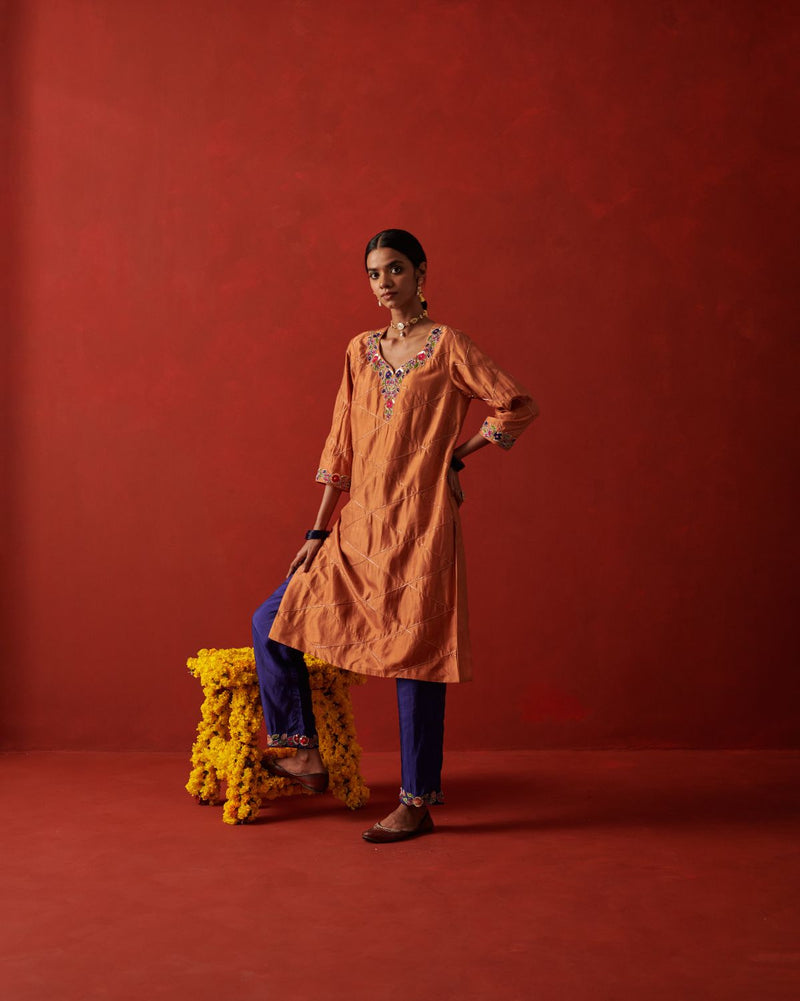RAAS & ZEBA KURTA & PANT chiffon by Rashika Mittal in multi color for women Worldwide