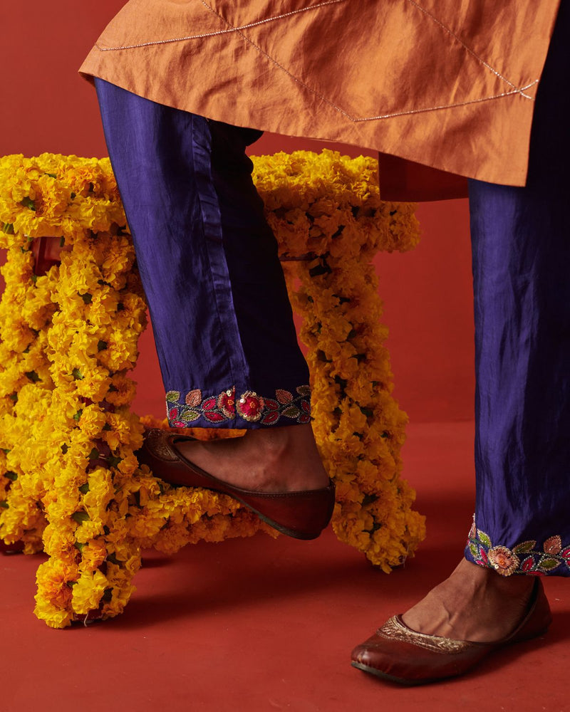 RAAS & ZEBA KURTA & PANT chiffon by Rashika Mittal in multi color for women Worldwide