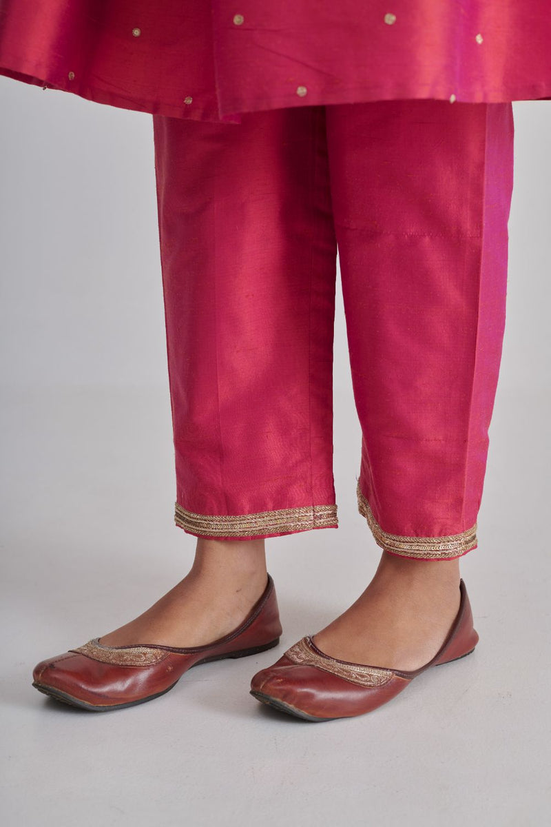 RAHA & AVNI KURTA & PANT silk by Rashika Mittal in pink color for women Worldwide
