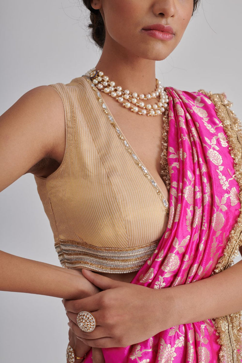 RAHI & AMARA SAREE & BLOUSE silk by Rashika Mittal in multi color for women Worldwide