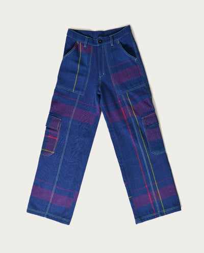 RECYCLE KOTA INDIGO CARGO PANTS