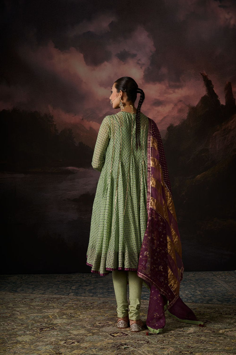 REEM DUPATTA chanderi by SWATTI KAPOOR in purple color for women Worldwide
