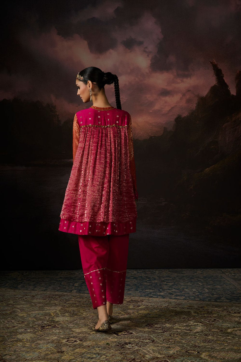 REHANA TUNIC chanderi by SWATTI KAPOOR in multi color for women Worldwide
