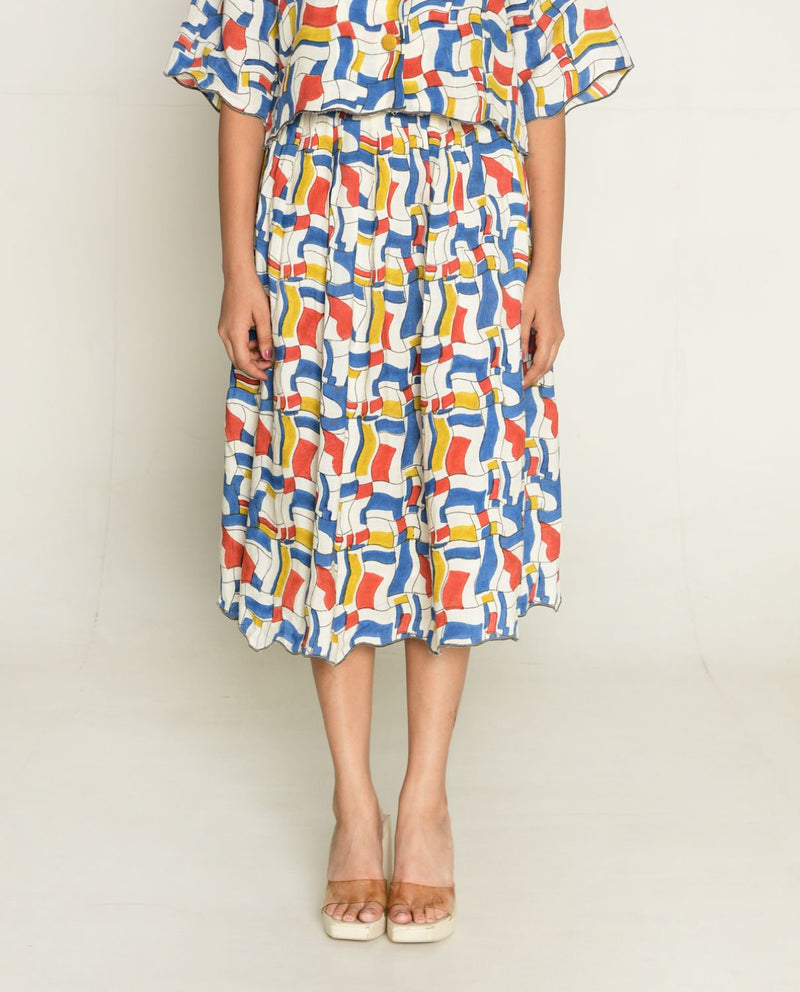 Escher Skirt linen by Rias in multi color for women Worldwide