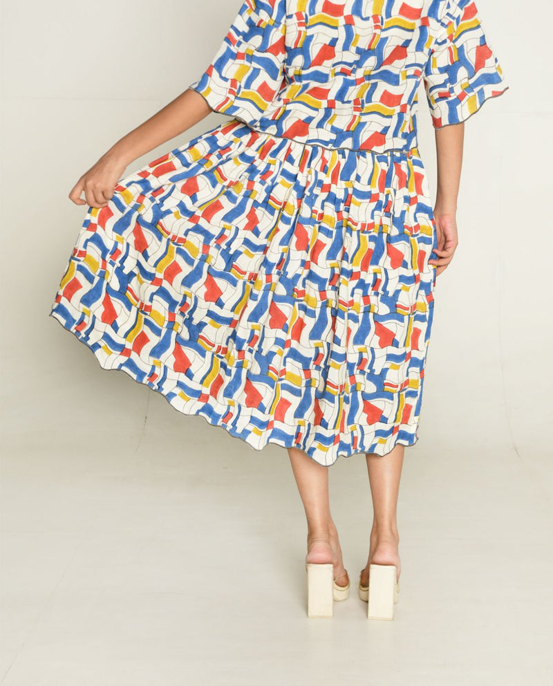Escher Skirt linen by Rias in multi color for women Worldwide