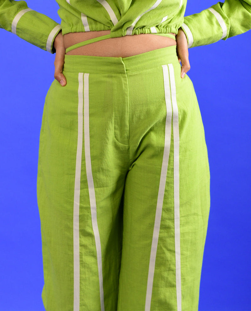 SCREAM GREEN PANTS Bottoms by Rias for women Worldwide