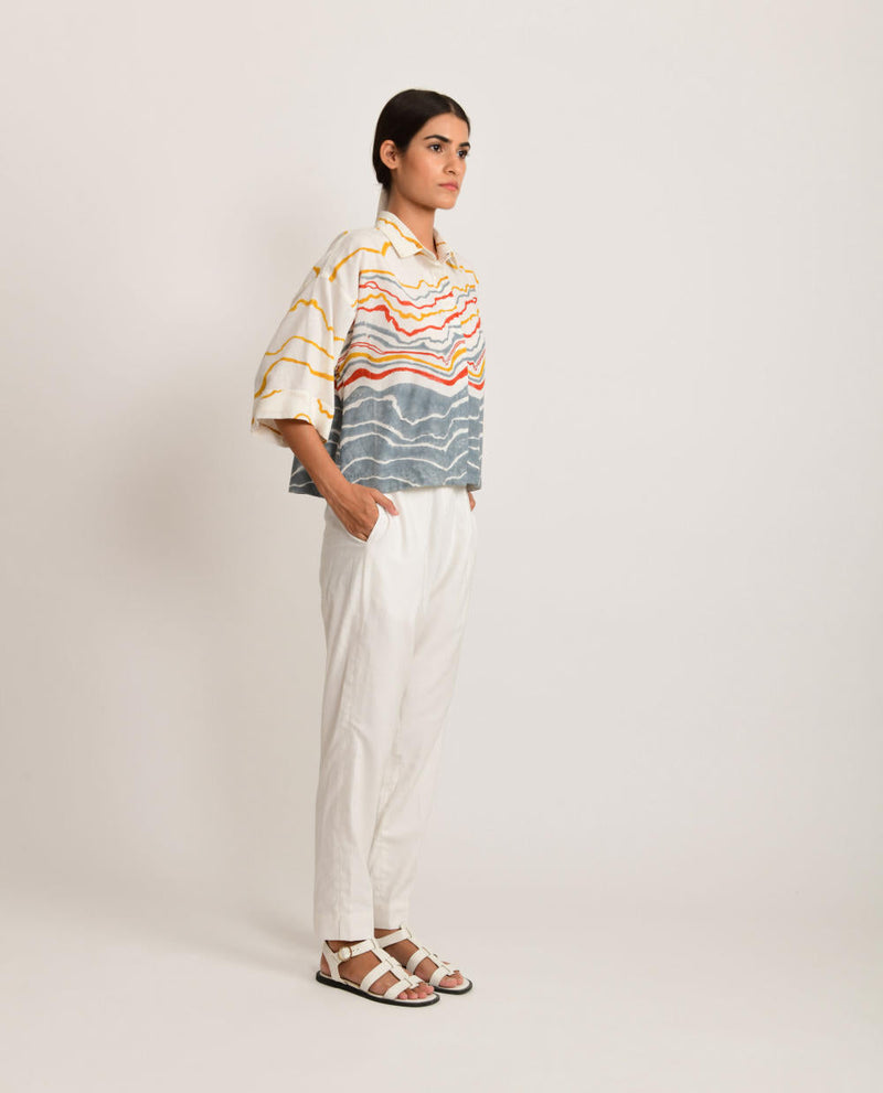 STRAIGHT SAND PANT organic bamboo fiber Bottoms by Rias in white color for women Worldwide