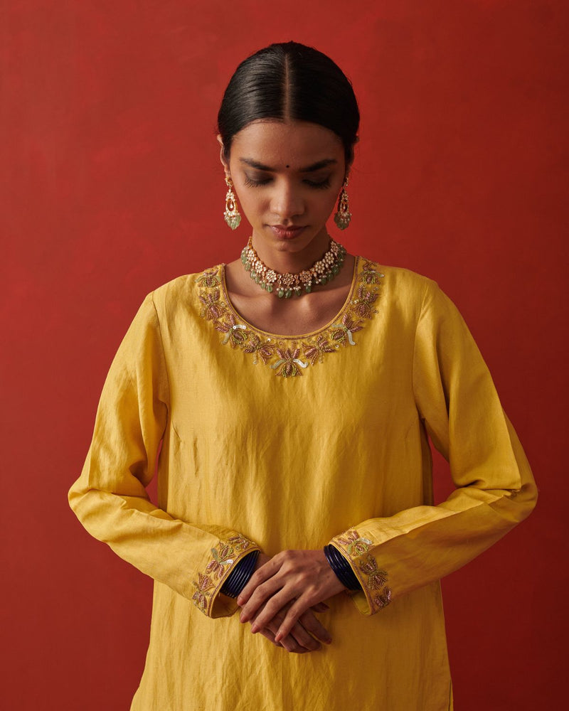 ROHI & ZOEY KURTA & SHARARA chiffon by Rashika Mittal in multi color for women Worldwide