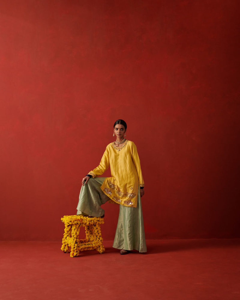 ROHI & ZOEY KURTA & SHARARA chiffon by Rashika Mittal in multi color for women Worldwide