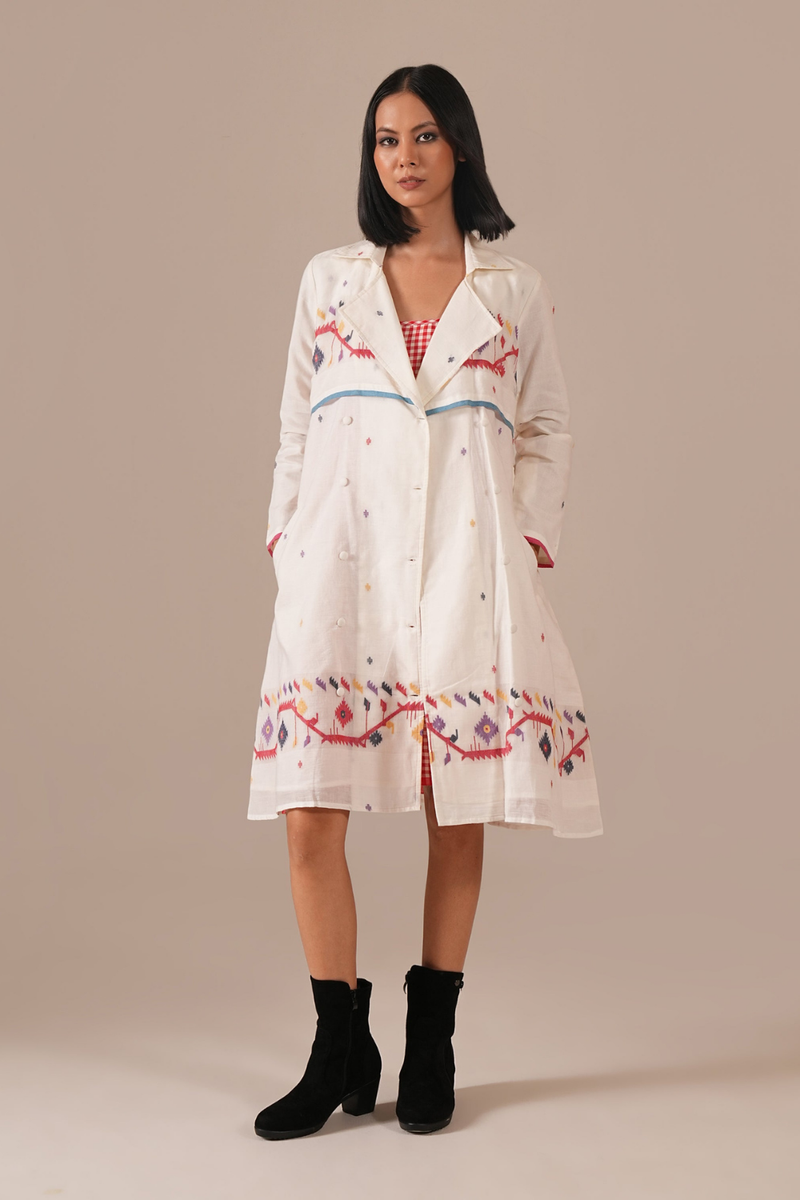 ROSE FLARE SET 100% cotton by Indigo Dreams in red color for women Worldwide