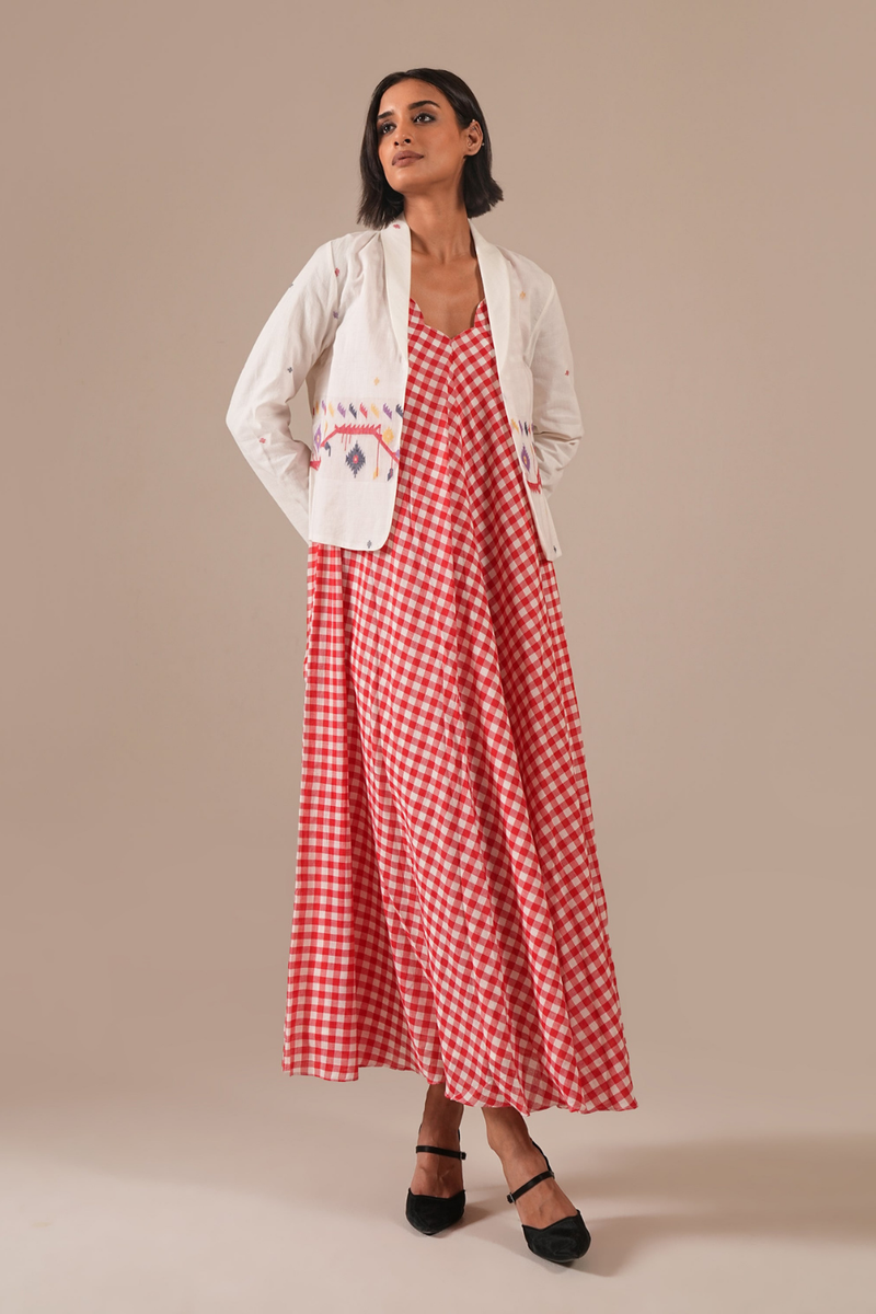 ROSE QUARTZ SET 100% cotton by Indigo Dreams in red color for women Worldwide