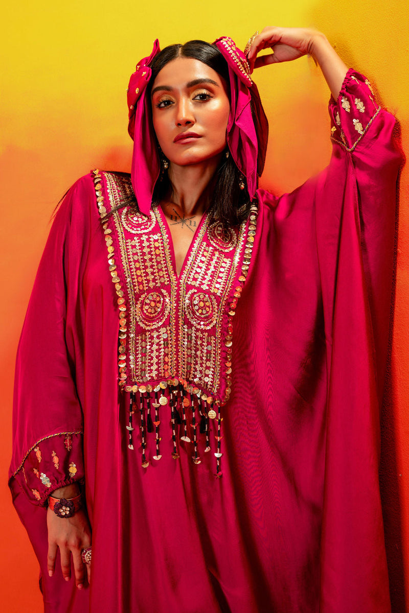 Tara Pink Kaftan with Pant