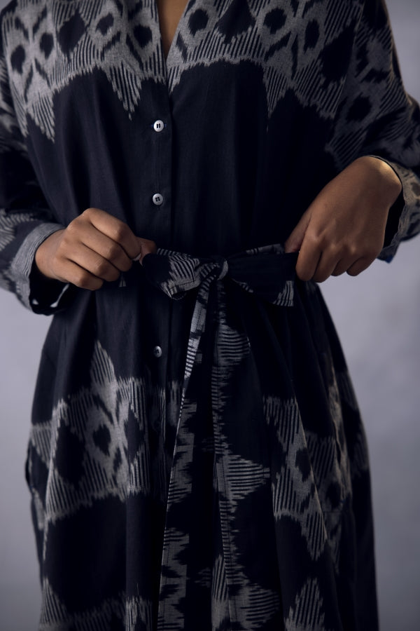 SLEET BELTED SHIRT DRESS