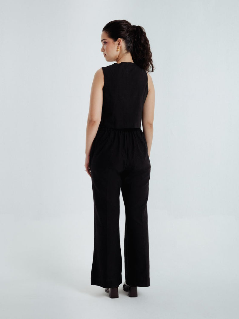Fayra Co-Ord Set chanderi by Rias in black color for women Worldwide