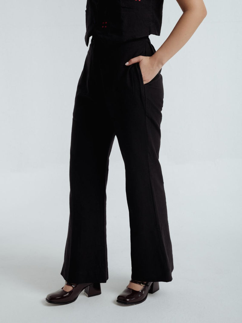 Fayra Co-Ord Set chanderi by Rias in black color for women Worldwide