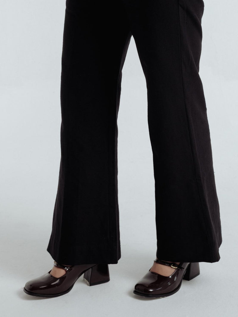 Fayra Pant chanderi by Rias in black color for women Worldwide
